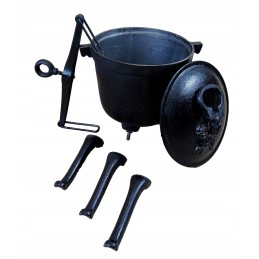 Medžioklinis katilas, lenkiškas ketaus puodas, 7l