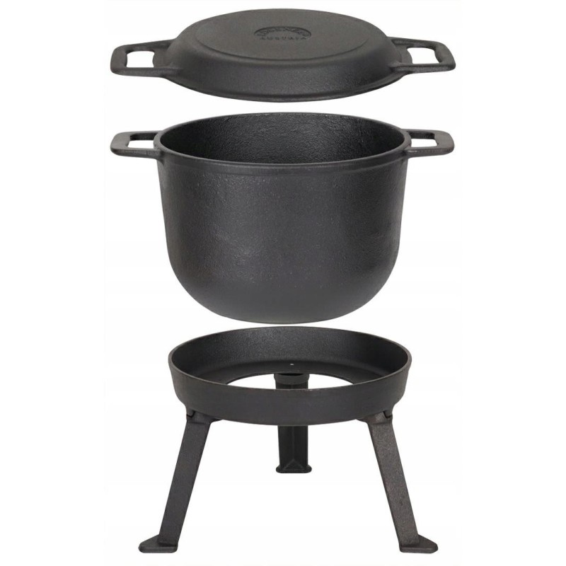 Rossner juodo ketaus puodas, 15l, grilio keptuvė