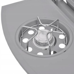 Dujinis grilis 4 zonos 104x55,4x97,7cm sidabrinis