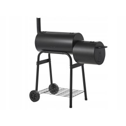 Didelė sodo anglių kepsninė su dangčiu, uždara rūkykla