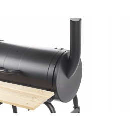 Didelė sodo anglių kepsninė su dangčiu, uždara rūkykla