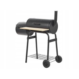 Didelė sodo anglių kepsninė su dangčiu, uždara rūkykla