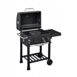 Grilis su anglimis 57,5 x 42 cm Kampinis su Activa ketaus grotelėmis