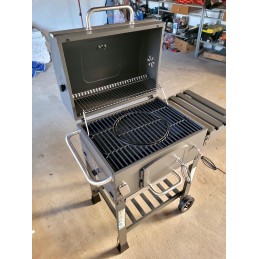 Grilis su anglimis 57,5 x 42 cm Kampinis su Activa ketaus grotelėmis