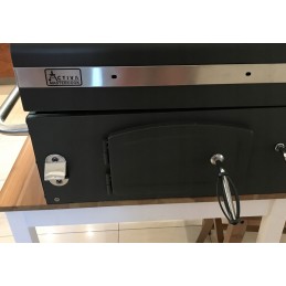 Grilis su anglimis 57,5 x 42 cm Kampinis su Activa ketaus grotelėmis