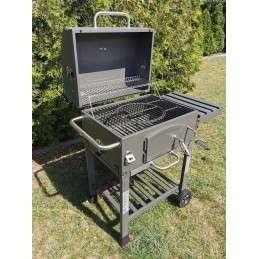 Grilis su anglimis 57,5 x 42 cm Kampinis su Activa ketaus grotelėmis