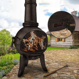 Jago lauko sodo židinys, ketaus, 43 x 43 x 108 cm