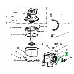 Intex 26644 smėlio siurblio variklio tarpiklis