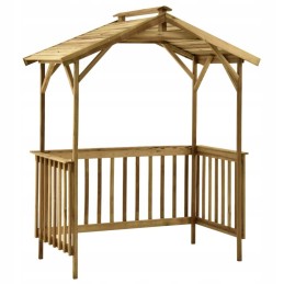 Grilio stogas 163 5x93x210 cm impregnuota lumarko pušies mediena