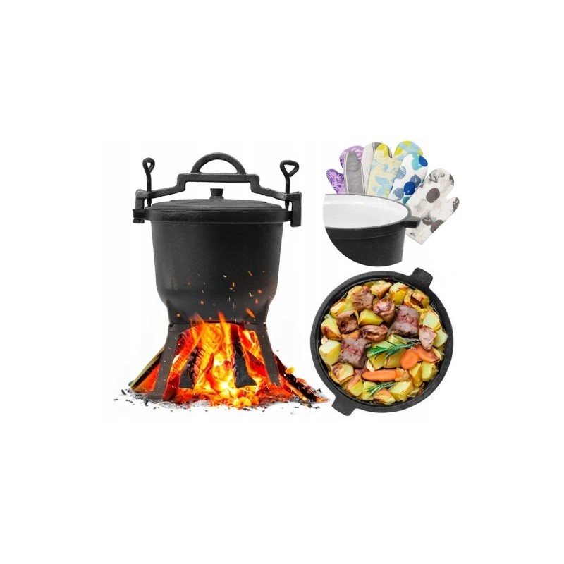 ⭐⭐medžioklinis katilas, emaliuotas ketaus puodas, 15l⭐⭐