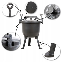 ⭐⭐medžioklinis katilas, emaliuotas ketaus puodas, 15l⭐⭐