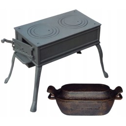 6 litrų talpos žąsų gamintuvas, iš išorės nudažytas karščiui iki 900 ℃ atspariais dažais, pagamintas iš pilkojo ketaus.