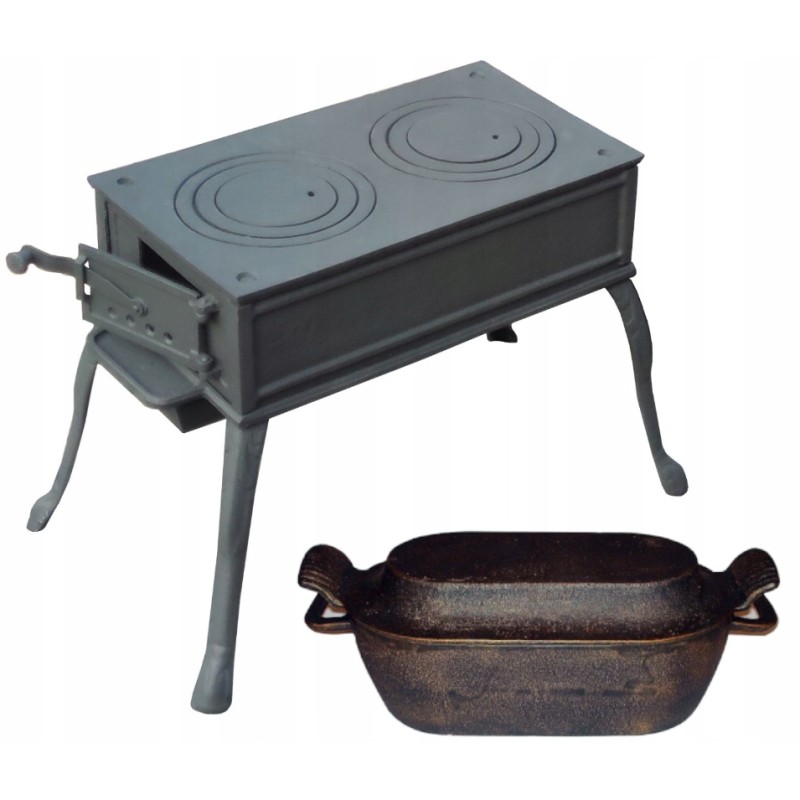 6 litrų talpos žąsų gamintuvas, iš išorės nudažytas karščiui iki 900 ℃ atspariais dažais, pagamintas iš pilkojo ketaus.