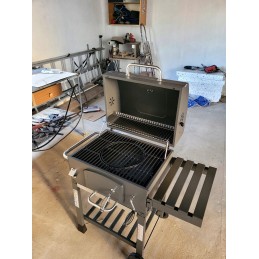 Grilis su anglimis 57,5x42 cm Kampinis su ketaus grotelėmis activa