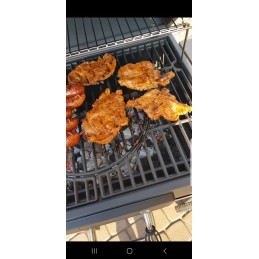 Grilis su anglimis 57,5x42 cm Kampinis su ketaus grotelėmis activa