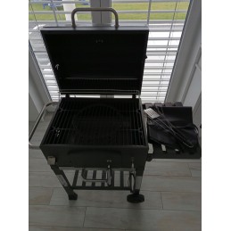 Grilis su anglimis 57,5x42 cm Kampinis su ketaus grotelėmis activa