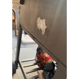 Grilis su anglimis 57,5x42 cm Kampinis su ketaus grotelėmis activa