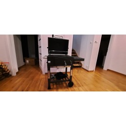 Grilis su anglimis 57,5x42 cm Kampinis su ketaus grotelėmis activa