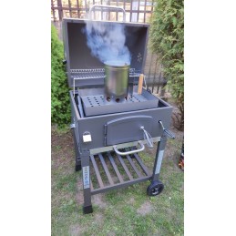 Grilis su anglimis 57,5x42 cm Kampinis su ketaus grotelėmis activa