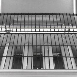 Dujinis grilis su 4 degikliais, sidabrinis