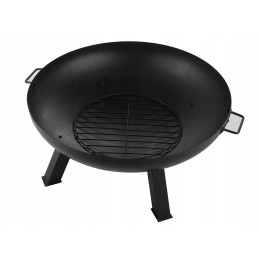 Sodo židinys, laužavietė, grilis, didelis plieninis dubuo