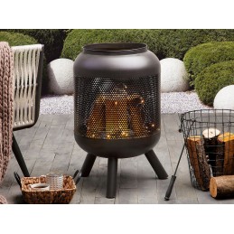 Sodo židinys, laužavietė, grilis, didelis plieninis dubuo