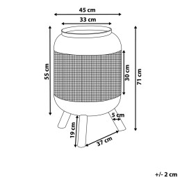 Sodo židinys, laužavietė, grilis, didelis plieninis dubuo