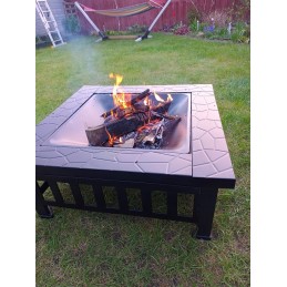 ⭐⭐Metalinė sodo židinio duobė anglies grilio ugnies dubuo 80cm + dangtelis⭐⭐