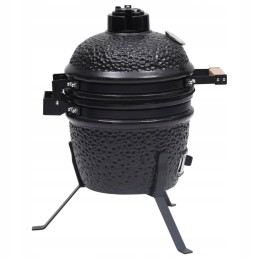 Keraminės kamado kepsninės su rūkykla 2 viename 56 cm juodos spalvos