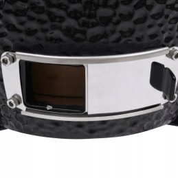 Keraminės kamado kepsninės su rūkykla 2 viename 56 cm juodos spalvos