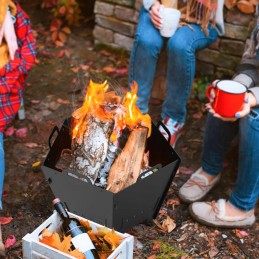 Onlyfire sulankstoma laužavietė, nešiojama stovyklavimui, grilis su grotelėmis, židinys