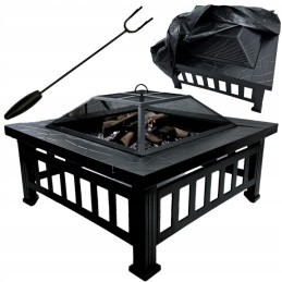 ⭐⭐Metalinė sodo židinio duobė anglies grilio ugnies dubuo 80cm + dangtelis⭐⭐