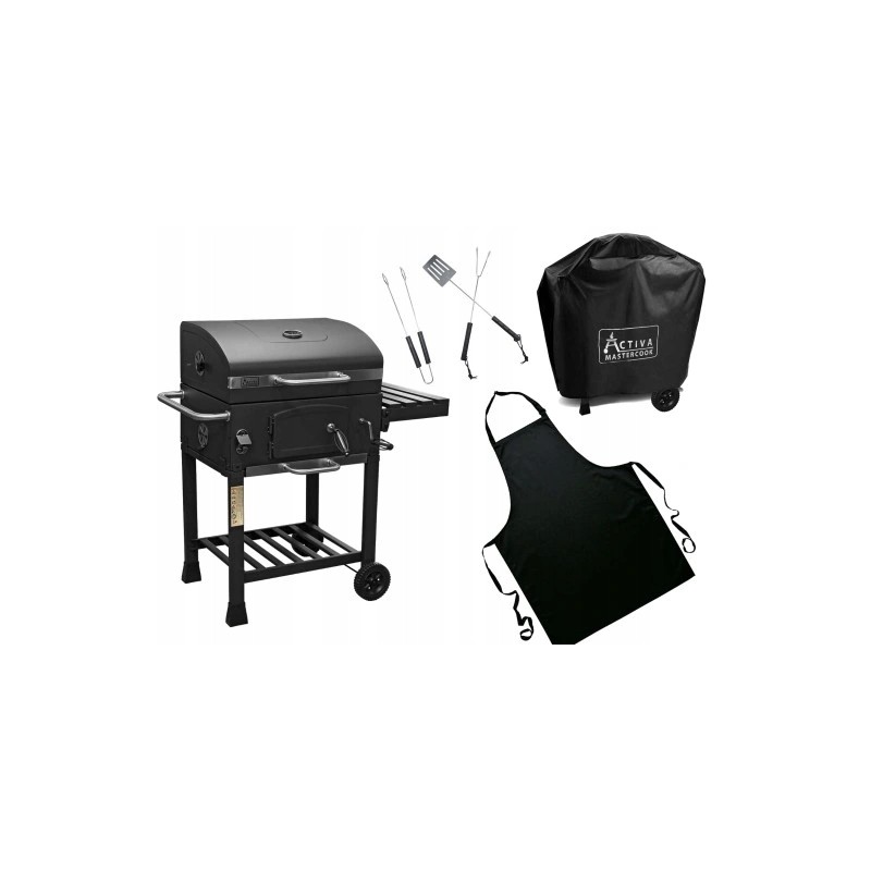 ⭐⭐aktyvios anglies kepsninė, ketaus grotelės + Activa priedai 57,5x42 cm⭐⭐