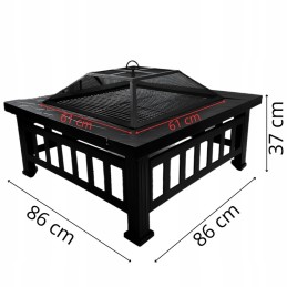 ⭐⭐Metalinė sodo židinio duobė anglies grilio ugnies dubuo 80cm + dangtelis⭐⭐