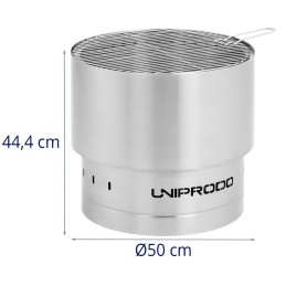 Sodo židinys su plieninėmis grotelėmis 50 x 50 x 45 cm