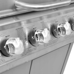 Dujinis grilis su 4/1 kaitvietės ir termometro dangteliu