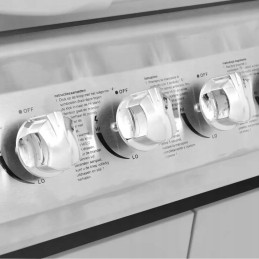 Vidaxl dujinis grilis su kaitinimo zona 4 1, juoda ir sidabrinė