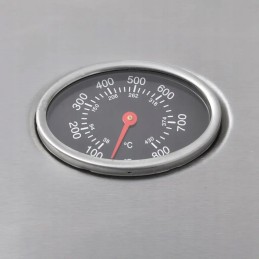 Vidaxl dujinis grilis su kaitinimo zona 4 1, juoda ir sidabrinė