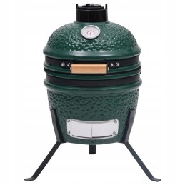 Keraminės kamado kepsninės su 2 viename rūkykla, 56 cm, žalia