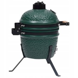 Keraminės kamado kepsninės su 2 viename rūkykla, 56 cm, žalia