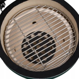 Keraminės kamado kepsninės su 2 viename rūkykla, 56 cm, žalia