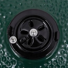 Keraminės kamado kepsninės su 2 viename rūkykla, 56 cm, žalia