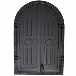 Židinys su ketaus oro įleidimo reguliavimu ir ketaus grotelėmis.