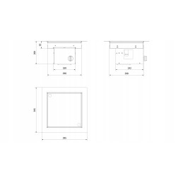 Įmontuotas sodo dujinis židinys AQF 01