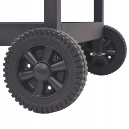 Vidaxl anglies grilis su rūkykla ir apatine lentyna juoda 43048