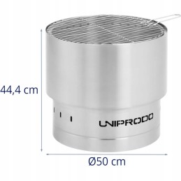 Sodo židinys su plieninėmis grotelėmis 50 x 50 x 45 cm