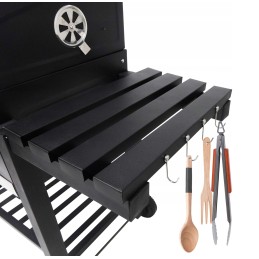 Anglies kepsninė briketams, uždara, nešiojama kepsninė su kamino dangteliu + nemokama pirštinė