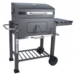 Anglies kepsninė briketams, uždara, nešiojama kepsninė su kamino dangteliu + nemokama pirštinė