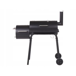 Grilis su anglimis su juoda katla rūkykla