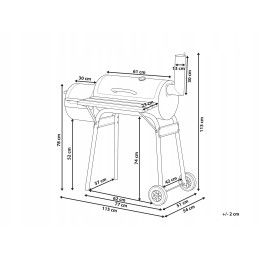 Grilis su anglimis su juoda katla rūkykla